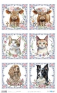 RICE PAPER 54X33CM COW CAT DOG  PFY-15568