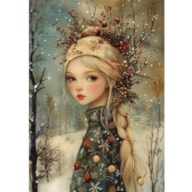 TRANSFER DTF FABRIC 25X30CM RASPBERRY GIRL ARTIS DECOR
