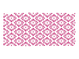 STENCIL 33X14CM FLOWERS 300001152 ACRILEX