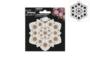 KIT DOT PAINTING BASE + STENCIL 10CM ROSACEA 85499