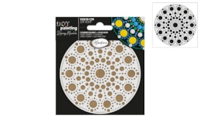 KIT DOT PAINTING BASE + STENCIL 10CM ROSACEA 85500