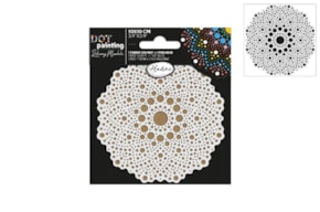 KIT DOT PAINTING BASE + STENCIL 10CM ROSACEA 85498