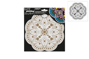 KIT DOT PAINTING BASE + STENCIL 20CM  85504