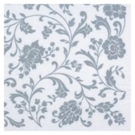 SET 20 NAPKIN 33x33CM SILVER FLOWERS 340724
