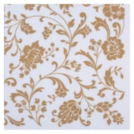 EMB. 20 GUARDANAPOS 33x33CM FLORES DOURADAS 340723