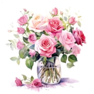 SET 20 NAPKIN 33x33CM ROSES 367106