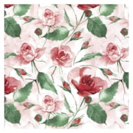 SET 20 NAPKIN 33X33CM POWDERY ROSES RED