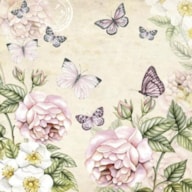 SET 20 NAPKIN 33X33CM BOTANICAL CREAM
