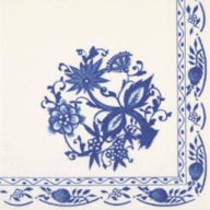 EMB. 20 GUARDANAPOS 33x33CM CANTO AZUL 372611