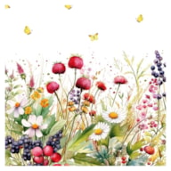 SET 20 NAPKIN 33x33CM FLOWERS 344634