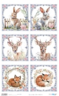 RICE PAPER 54X33CM RABBIT DEER FOX  PFY-15567