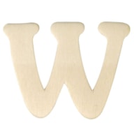 LETRA W MADERA 4CM  RAYHER