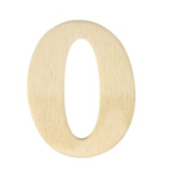 NUMERO 0 MADEIRA 4CM  RAYHER