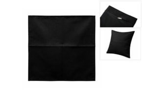 ALMOFADA 45X45CM TECIDO PRETO 025/2