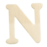 LETRA N MADERA 4CM  RAYHER