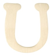 LETRA U MADEIRA 4CM  RAYHER