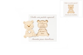 CONVITE MADRINHA PERSONALIZADO 12X12X0.3CM CHOUPO + MDF BRAO