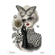 TRANSFER DTF TEXTIL 25X30CM  MULHER GIRASSOL ARTIS DECOR