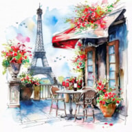 EMB. 20 GUARDANAPOS 33x33CM CAFE A PARIS 373416