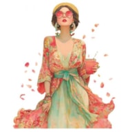 TRANSFER DTF TEXTIL 25X30CM SPRING LADIES 4 ARTIS DECOR