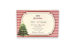 CONVITE JANTAR PERSONALIZAVEL 13X9X0.3CM MDF BRANCO