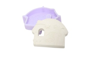 MOLDE SILICONE CABANA COM PRESEPIO 10X8X2CM MLD316