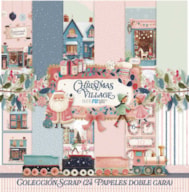 BLOCO 24 PAPEIS SCRAP 15X15CM CHRISTMAS VILLAGE PFY-16487