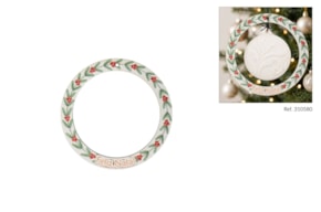 SET 4 AROS FELIZ NATAL D.9X0.3CM MDF BRANCO