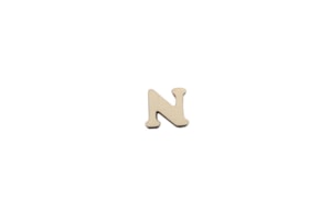 SET 12 LETTERS  N 1.7x1.5x0.4CM POPLAR WOOD