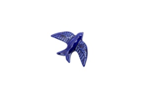 SWALLOW 8.5X6X2.2CM COBALT BLUE