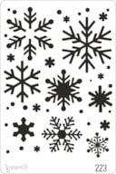 STENCIL 20X30CM 223 SNOWFLAKES
