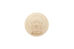 SET 6 PLACAS BATISMO MENINA D.10X0.3CM CHOUPO