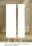 2 TELAS 100x30 - 100x20 ligadas c/tubo inox