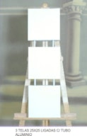 3 TELAS 25x25 ligadas c/tubo inox