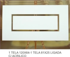 1 TELA 120x64 - 1 TELA 81x25 ligada c/4 tubos inox