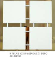 4 TELAS 30x30 ligadas c/4 tubos inox