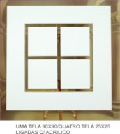 1 TELA 90x90 e 4 TELAS 25x25 ligadas c/8 tubos inox