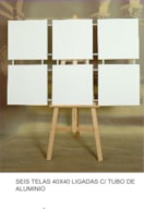 6 TELAS 40x40 ligadas c/ 7 tubos inox