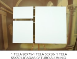 1 TELA 90x75-1TELA 50x30-1 TELA 55x50 ligadas c/tubo inox