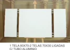 1 TELA 80x70 - 2 TELAS 70x30 ligadas c/tubo alumin