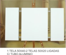 1 TELA 50x40 - 2 TELAS 50x20 ligadas c/tubo alumin