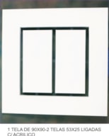 1 TELA de 90x90 - 2 TELAS 53x25 c/7 tubos inox